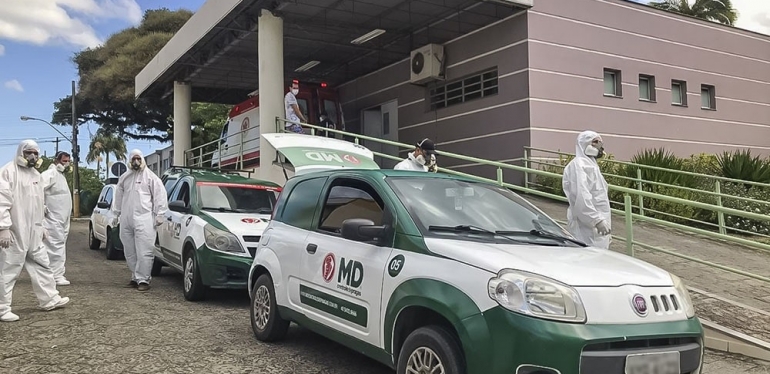 Sanitização é realizada em locais de maior movimentação em Içara
